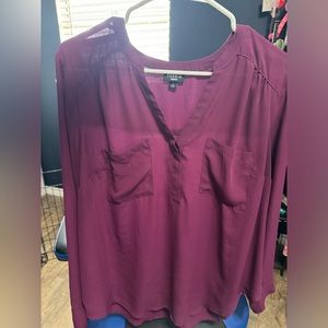 Torrid blouse- Harper long sleeve-  size 1